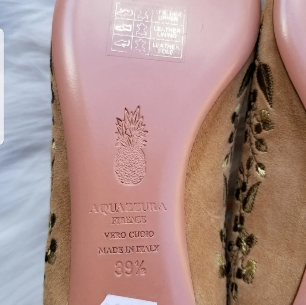 New Aquazzura Belgravia Lace Up Flat